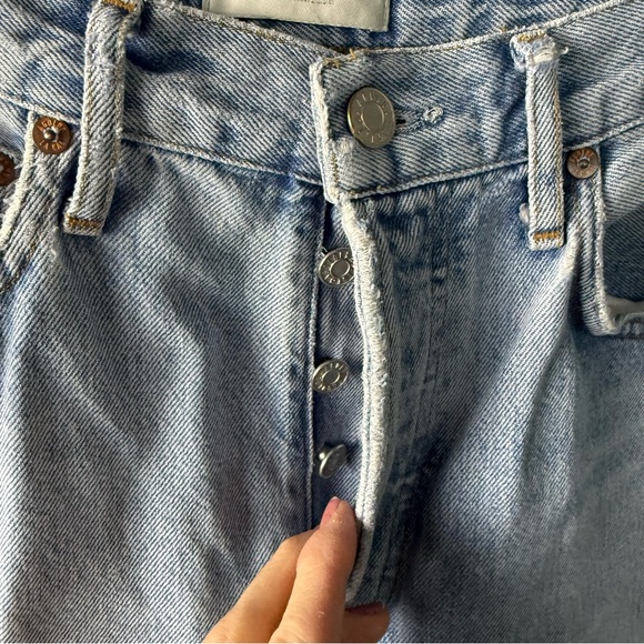 AGOLDE 90's Mid Rise Loose Fit Jeans Snapshot Denim NWT Distressed Women’s 27 - Picture 9 of 16